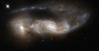 NGC 6621/NGC 6622: a typical peculiar galaxy, SBp.