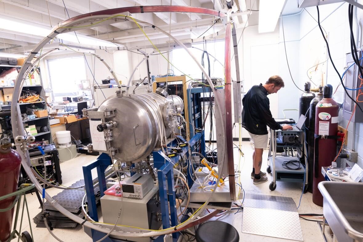 Prof Halekas testing TRACERS instrument