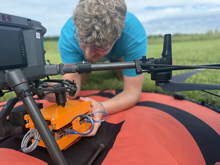 Edge of Space student works on drone payload