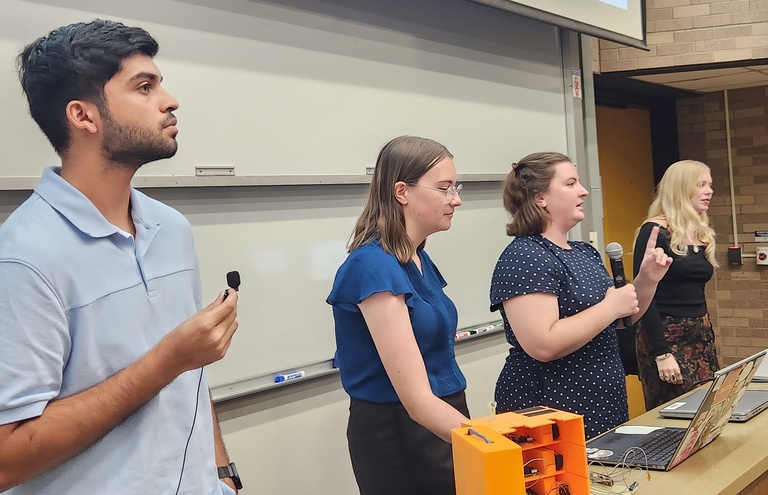 Edge of Space students give a presentation
