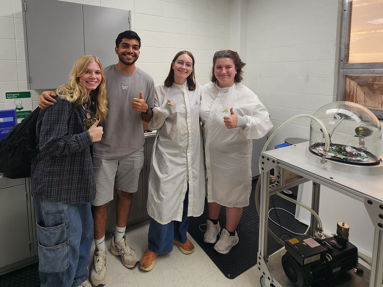 Students in the Edge of Space Academy giving the thumbs up