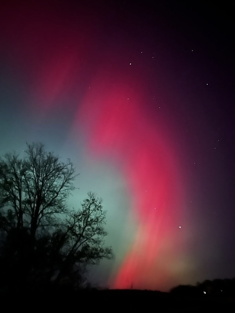 Aurora captured on the Northeast edge of Iowa City