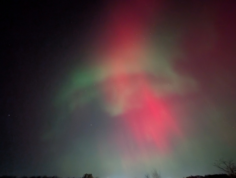 Aurora from Terry Trueblood Recreational Area in Iowa City by Sarah Henderson