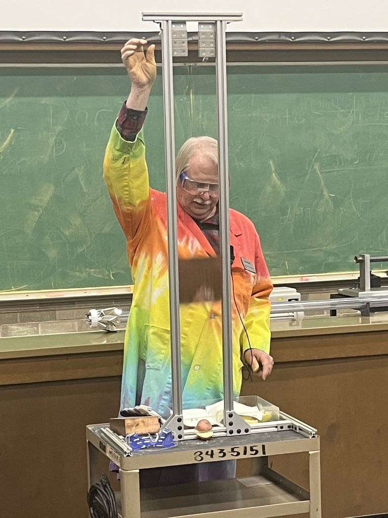 Dale Stille presents a physics demo 