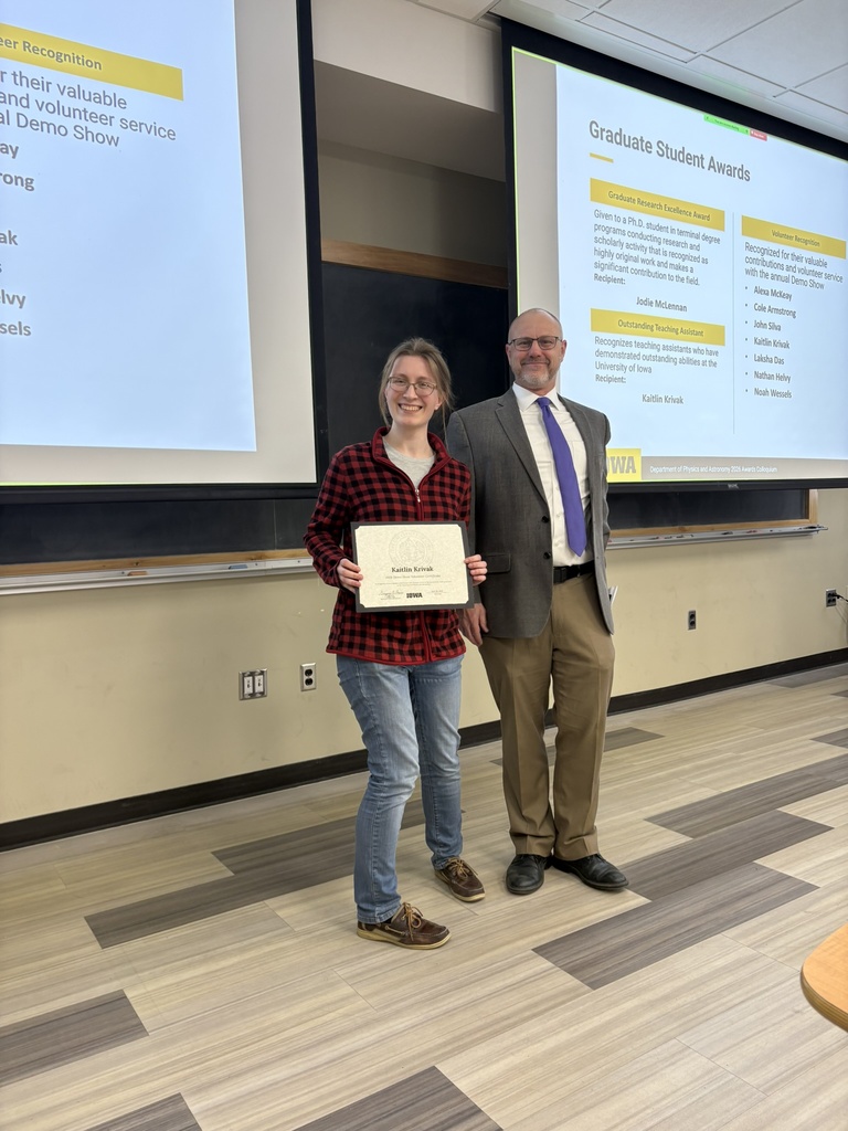 Kaitlin Krivak - Outstanding TA and Volunteer Recognition 2026 Awards Colloquium