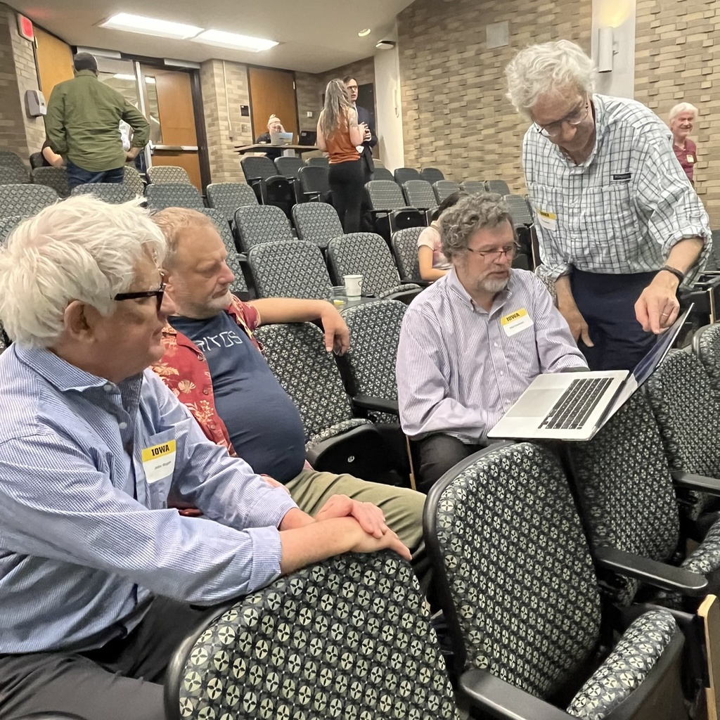 Professors discuss research during break at Kletzing Symposium