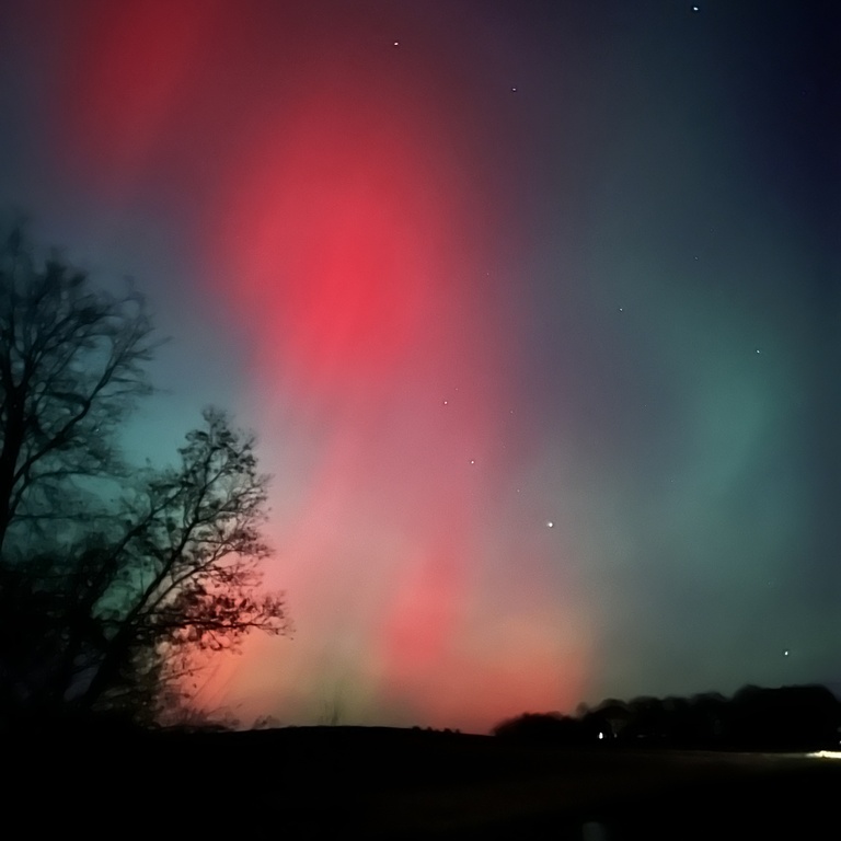 Aurora captured on the Northeast edge of Iowa City, IA