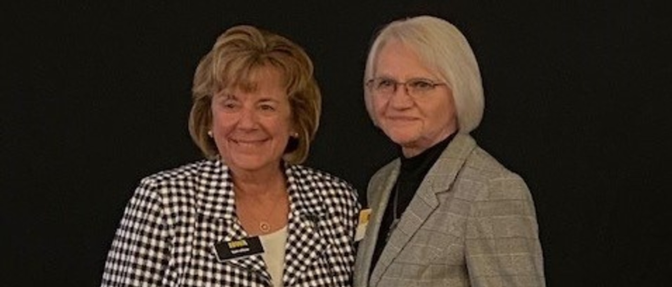 UI Pres Barbara Wilson and Kathy Kurth