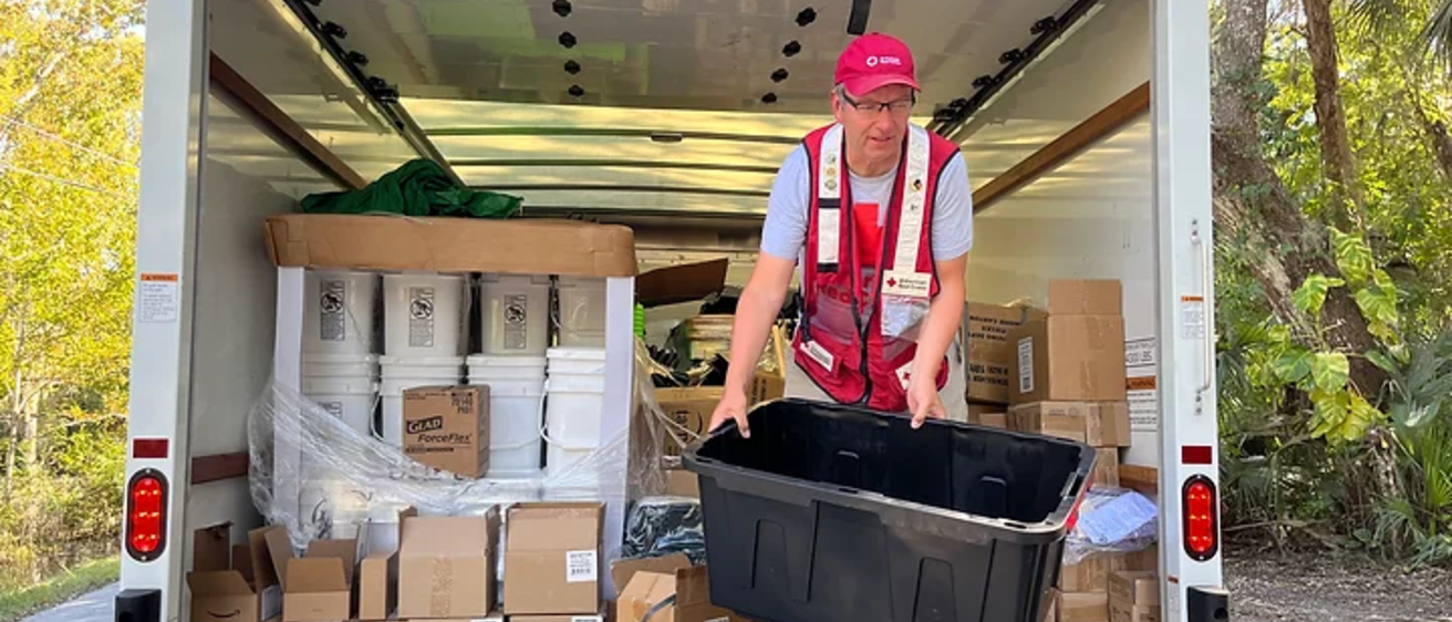 George McCrory volunteering for American Red Cross