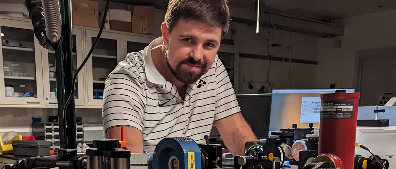 Tom Folland in University of Iowa lab