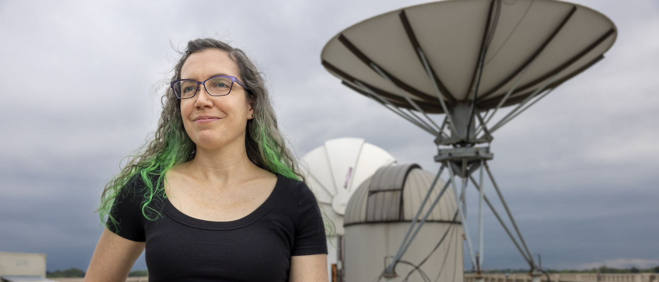 Allison Jaynes at the University of Iowa’s Van Allen Observatory.