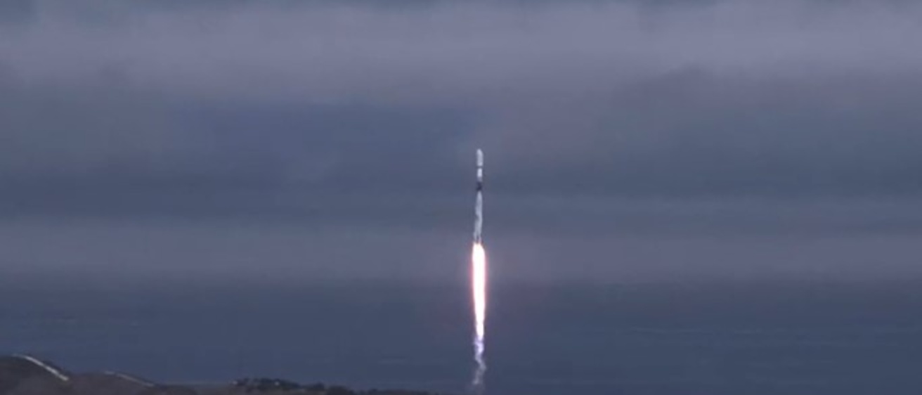 Rocket launching from Vandenberg Space Force Base in California