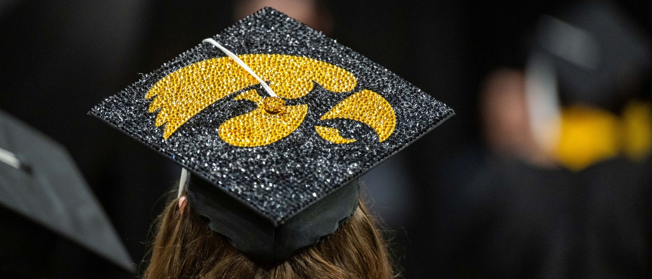 2026 CLAS Commencement Hawkeye Graduation Cap