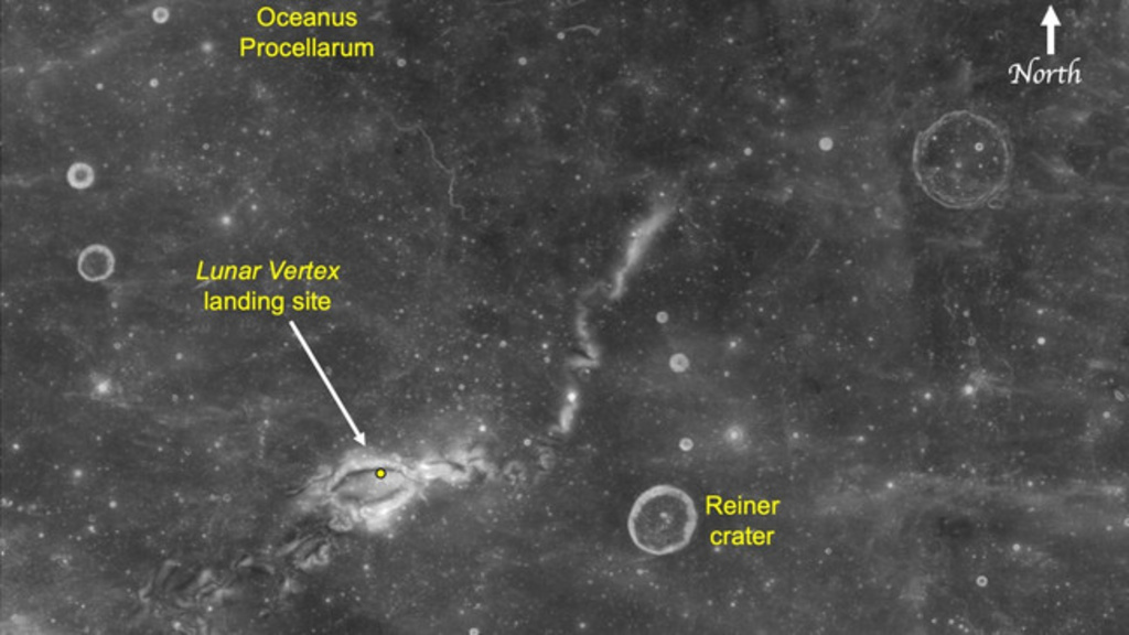Reiner Gamma region of the moon