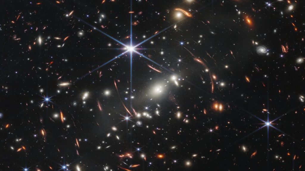 Webb Space Telescope Lensing Galaxy Cluster