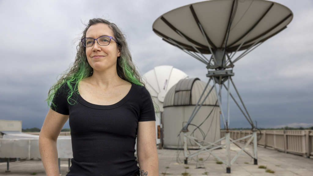 Allison Jaynes at the University of Iowa’s Van Allen Observatory.