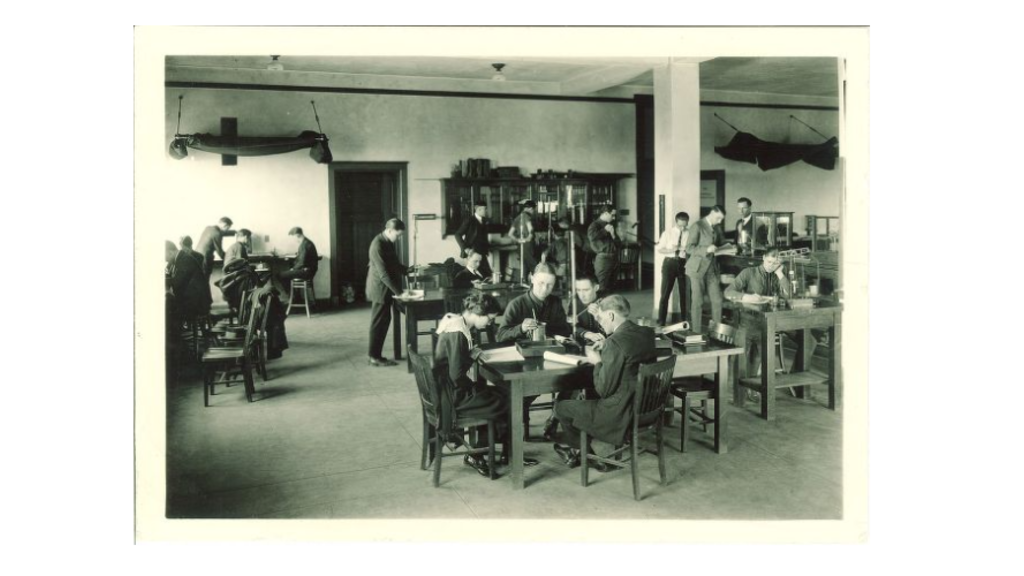 Elementary laboratory in Physics Building 1930